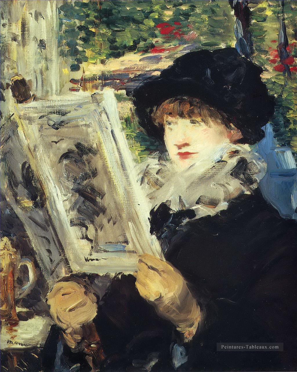 Femme lisant Édouard Manet Peintures à l'huile